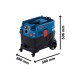 Шлайфмашина жираф за стени GTR 550 Professional + Прахосмукачка Bosch GAS 400 A - 1200W, 40л