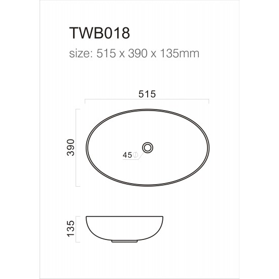 Умивалник за баня TWB018