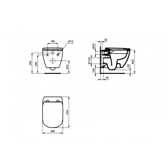 WC КОМПЛЕКТ ЗА ВГРАЖДАНЕ TESI RIMLESS + R059501 WC КОМПЛЕКТ ЗА ВГРАЖДАНЕ TESI RIMLESS + R059501