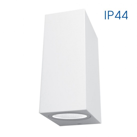 Фасадно осветително тяло PORTO/SQ ∙ 2 x GU10 ∙ бял ∙ IP44 VIV004667 Фасадно осветително тяло PORTO/SQ ∙ 2 x GU10 ∙ бял ∙ IP44 VIV004667