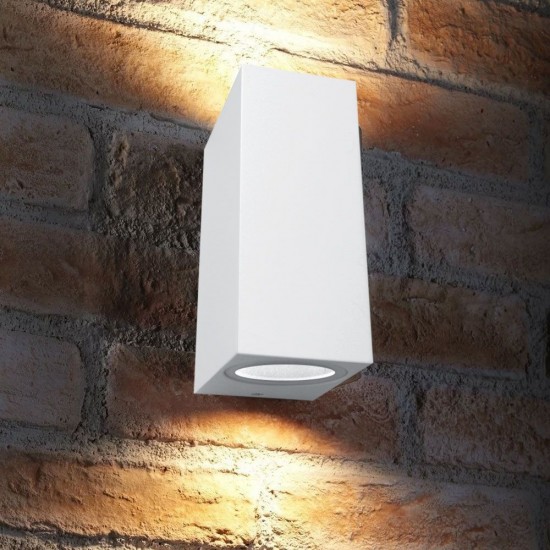 Фасадно осветително тяло PORTO/SQ ∙ 2 x GU10 ∙ бял ∙ IP44 VIV004667 Фасадно осветително тяло PORTO/SQ ∙ 2 x GU10 ∙ бял ∙ IP44 VIV004667