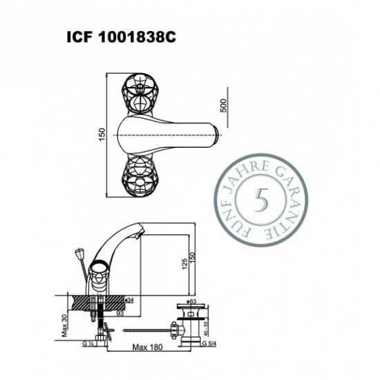 Смесител за мивка ICF 1001838 Клиер