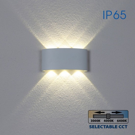LED осветително тяло за фасада ARUBA LED ∙ 6W ∙ бял ∙ CCT-switch ∙ 3000K-4000K-6400K ∙ IP65 VIV004821