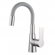Стоящ смесител за умивалник Alisado ICF 124211 7113Grey , месинг + цинк гъвкав сив
