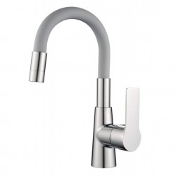 Стоящ смесител за умивалник Alisado ICF 124211 7113Grey , месинг + цинк гъвкав сив