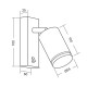 Спот за стена с ключе SP718 KING черен GU10 35W VIV004577
