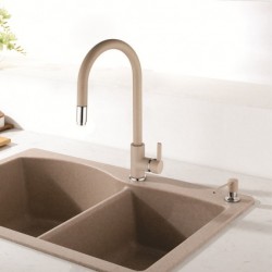 Смесител за кухня стоящ ICF 263006 SAND с изтеглящ се душ беж Смесител за кухня стоящ ICF 263006 SAND с изтеглящ се душ беж