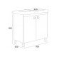 Шкаф за баня Тринити некст долен 80 см TR8001N