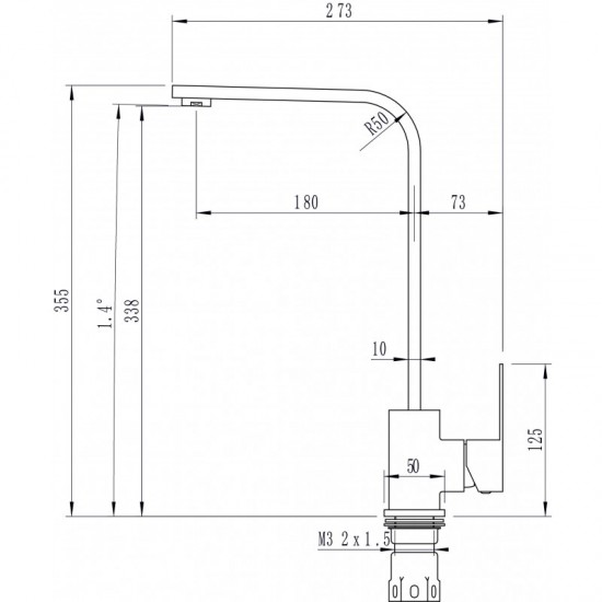 Смесител за кухня ICF 7107018C Темпико