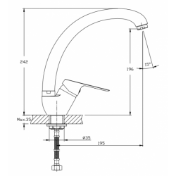 СМЕСИТЕЛ ЗА КУХНЯ МОДЕЛ LINNI ICF 7149152C 7313 СМЕСИТЕЛ ЗА КУХНЯ МОДЕЛ LINNI ICF 7149152C 7313