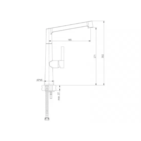 Смесител за кухня стоящ ICF 7164045 хром