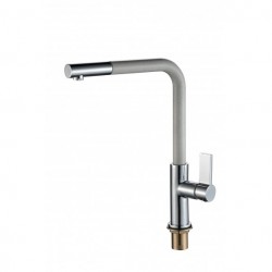 Смесител за кухня ICF 718650 WHITE, месингов, бял / хром