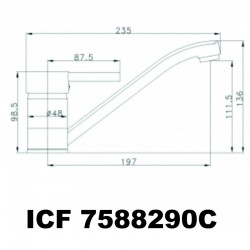 Смесител за кухня ICF 7588290C Кристи Смесител за кухня ICF 7588290C Кристи
