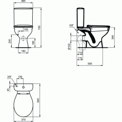 Моноблок комплект Ulysse 2 WC С  биде - W835301