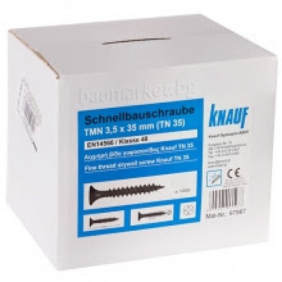 Винт за гипсокартон 3.5 Х 35 TN Knauf 1000бр/кутия
